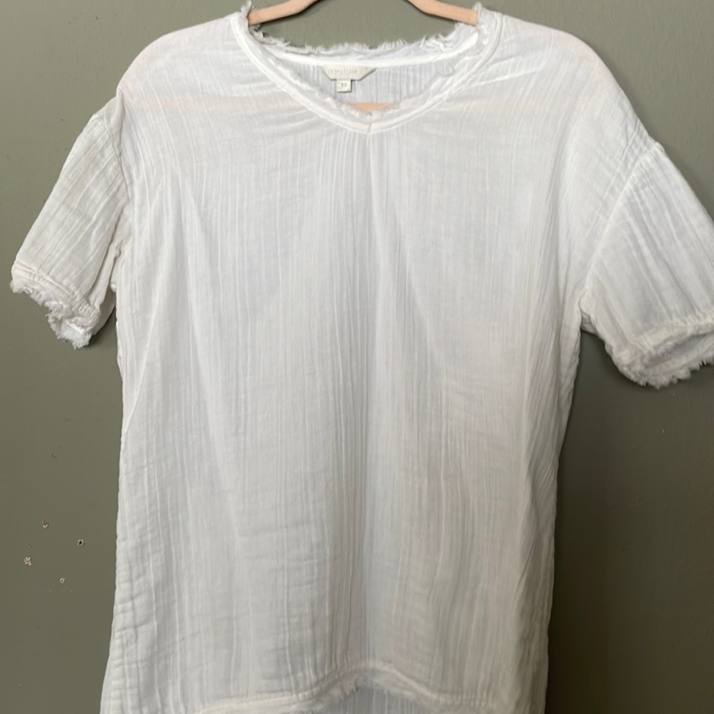 Voloshin raw hem top